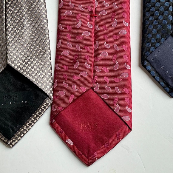 3 Hugo Boss Slim all silk Ties made in Italy 🇮🇹 - Picture 3 of 8